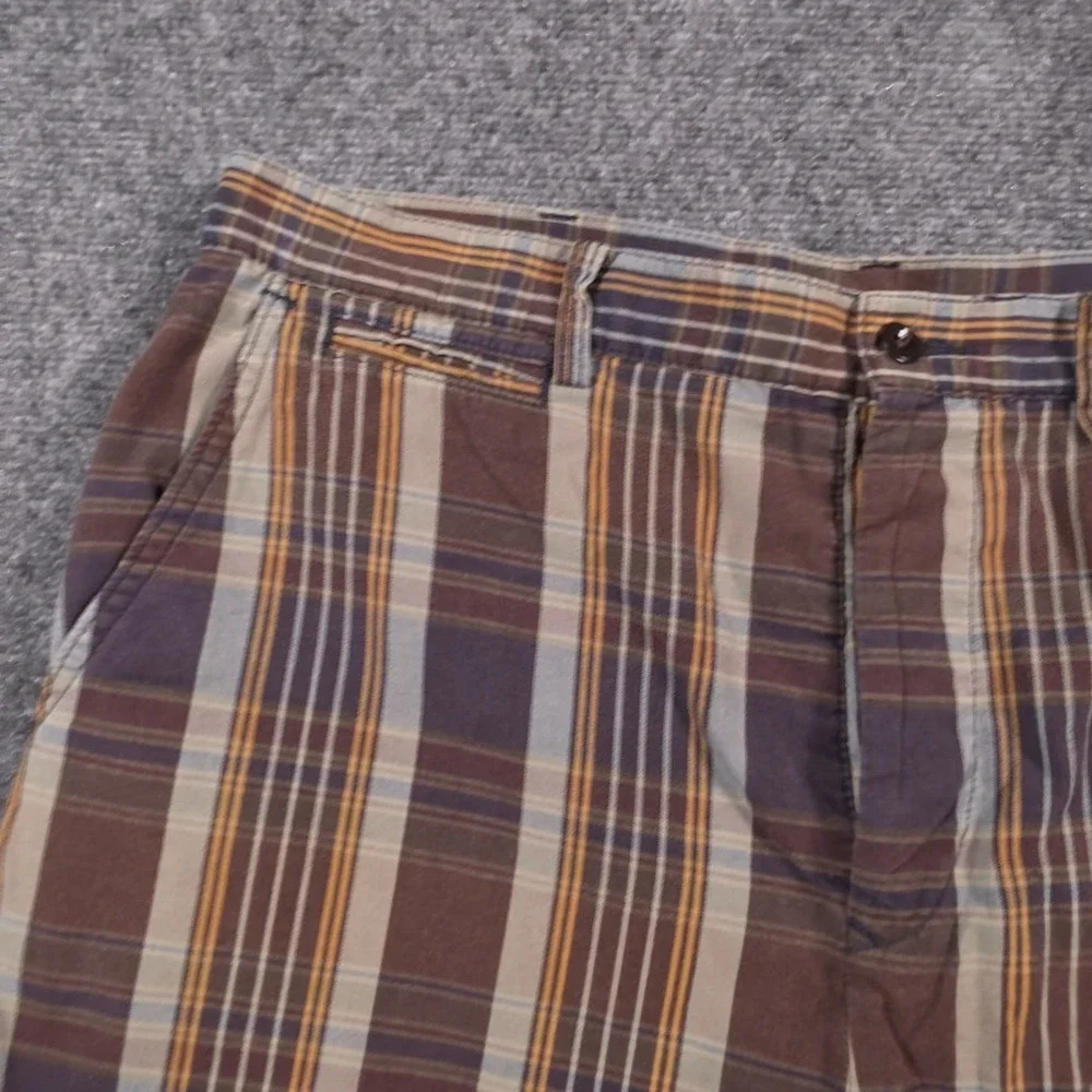 Polo Ralph Lauren Shorts Mens 34 Multicolor Plaid Chino Preppy Flat Front